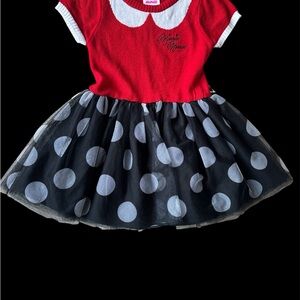 Red and Black Polka Dot Kids Costume Dress